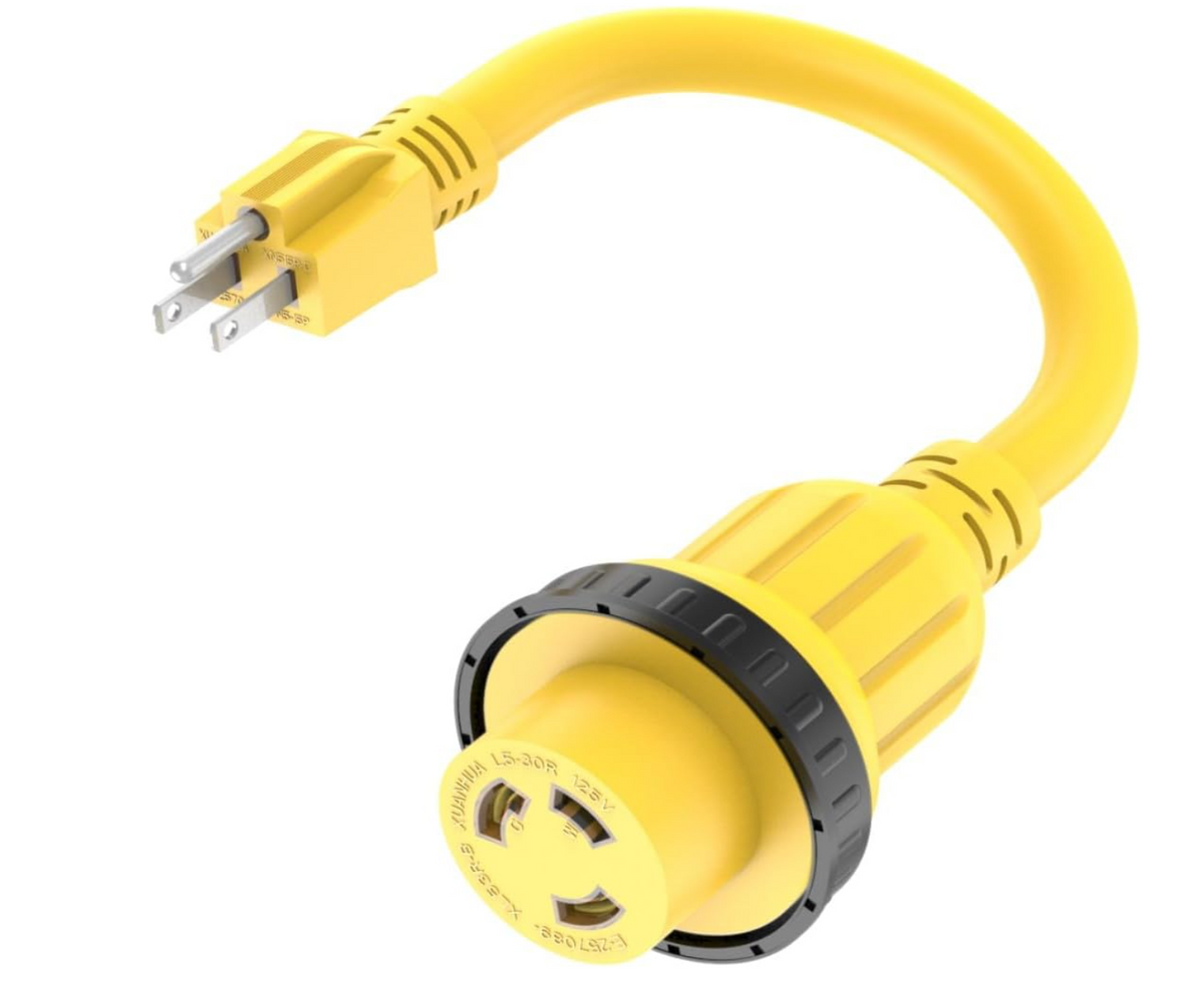 30A Male to 110V Female - Marine Plug Adapter