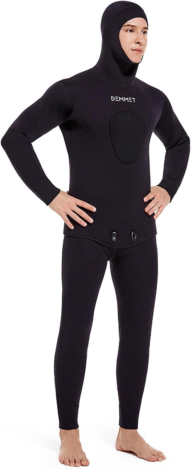 7MM CLOSED-CELL Wetsuit, Beaver-Tail, Hooded, 2 Pieces