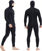 1.5MM Neoprene Ultra Stretch Hooded Wetsuit, Front Zip, Full Body Diving Protection, One-Piece