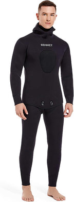 7MM CLOSED-CELL Wetsuit, Beaver-Tail, Hooded, 2 Pieces