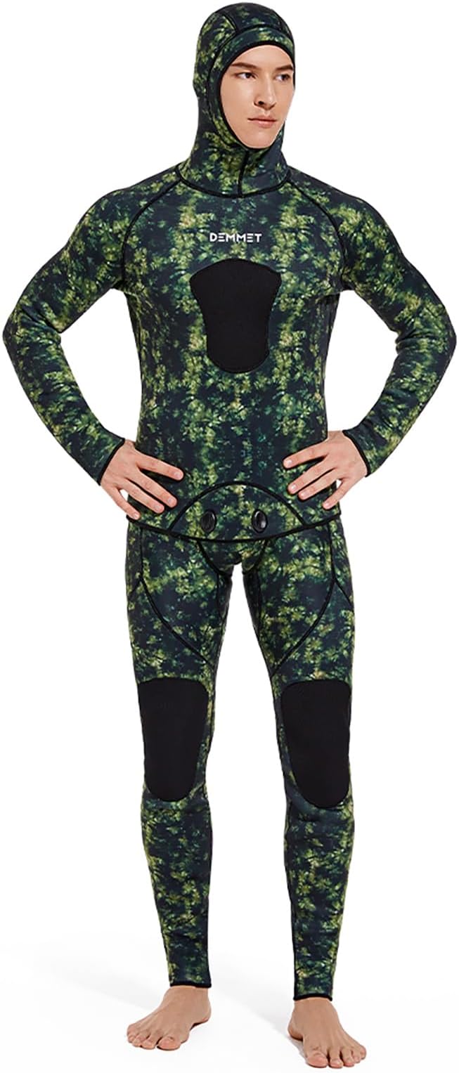 3MM Neoprene Wetsuit, Beaver-Tail, Hooded, 2 Pieces