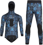 5MM Neoprene Wetsuit, Beaver-Tail, Hooded, 2 Pieces