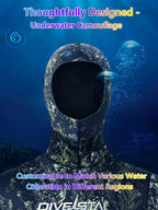 7MM OPEN-CELL Wetsuit, Beaver-Tail, Hooded, 2 Pieces