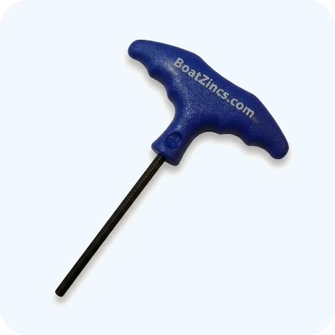 T-Handle Hex Wrench - Blue 1/4"