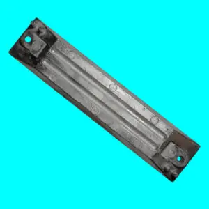 Metal plate on turquoise background