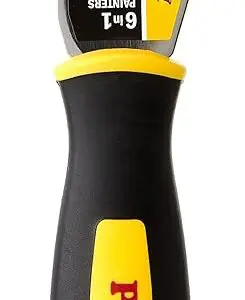 Paint scraper with black and yellow handle