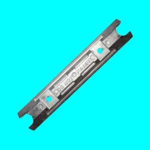 Steel support bracket on teal background