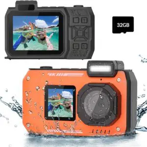 Orange camera with 32GB card