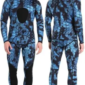 Front and back view of wetsuit