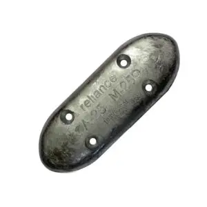 Metal boat anode with bolt holes