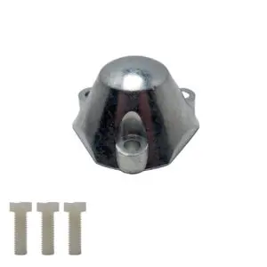 Metallic part with screws