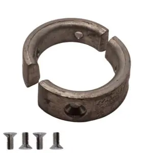 Metal clamp ring with screws