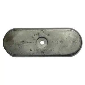 Reliance Canada metal identification plate