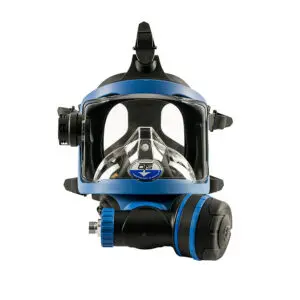 Blue and black diving gear