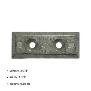 Rectangular metal plate with three holes