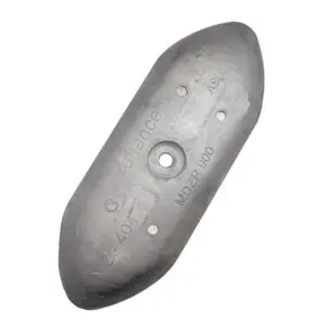 Boat zinc anode close-up