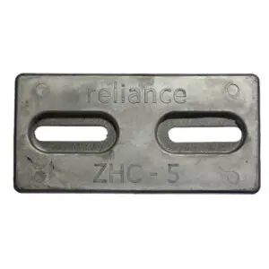 Rectangular metal piece with cutouts