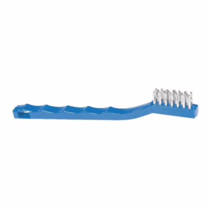 Small blue wire brush for cleaning