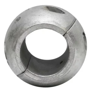 Silver sphere with circular openings